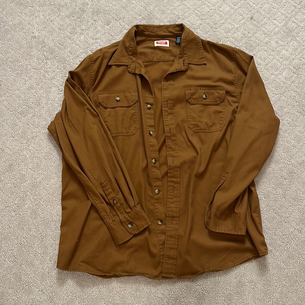 Orange Wrangler Button Up